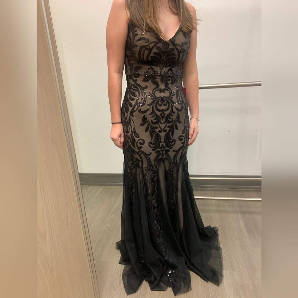 B-Darling Black Sequin Prom dress